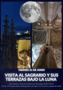 Visita al sagrario y sus terrazas bajo la luna